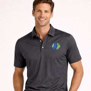 Nike Golf Polo Shirt Mens L Black Performance Dri-Fit Athletic Shirt